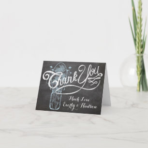Karton Typografie Wedding Vielen Dank Dankeskarte