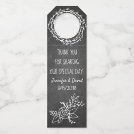 Karton Typografie Weinflasche Gefältmarke Flaschenanhänger