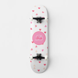 Karts-Girl-Skateboard-Monogramm und Name Skateboard