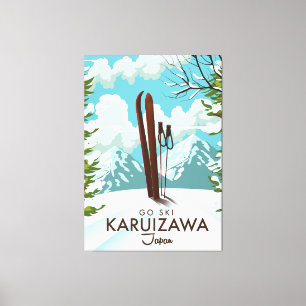Karuizawa Japan Skifahrplakat Leinwanddruck