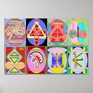 KARUNA REIKI = Alle 8 Symbole Poster
