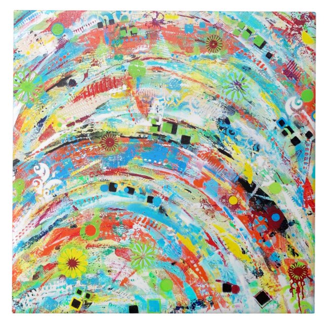 Karussell 6 x 6 Keramiken Tile Fliese (Vorderseite)