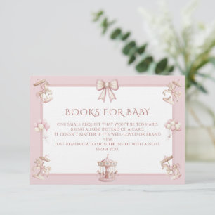 Karussell-Bücher für Baby Shower Begleitkarte
