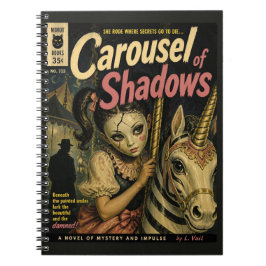 Karussell der Schatten Fantasy-Horror-Buchcover Notizblock