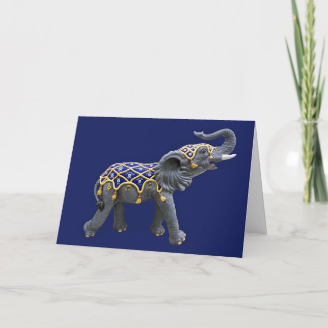 Karussell-Elephant-Fotokarte Dankeskarte (Vorderseite)