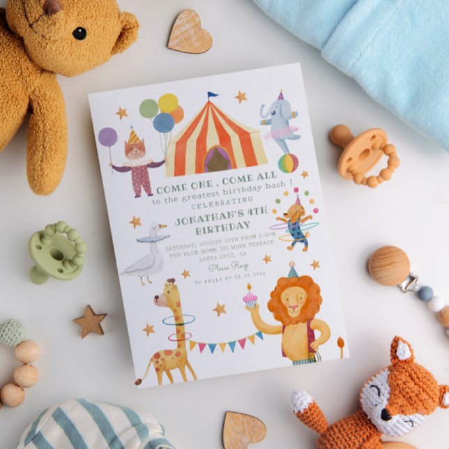 Karussell-Farbkarneval Geburtstag Einladung (Von Creator hochgeladen)