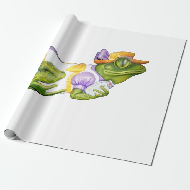 Karussell Frösche Foto Geschenkpapier (Ungerollt)