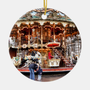 Karussell in Montmartre Keramikornament