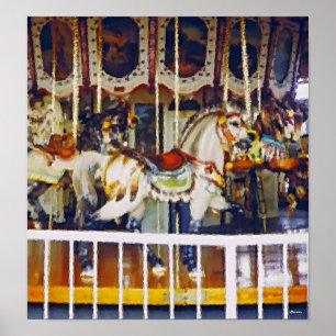 Karussell in Ölplakat Poster