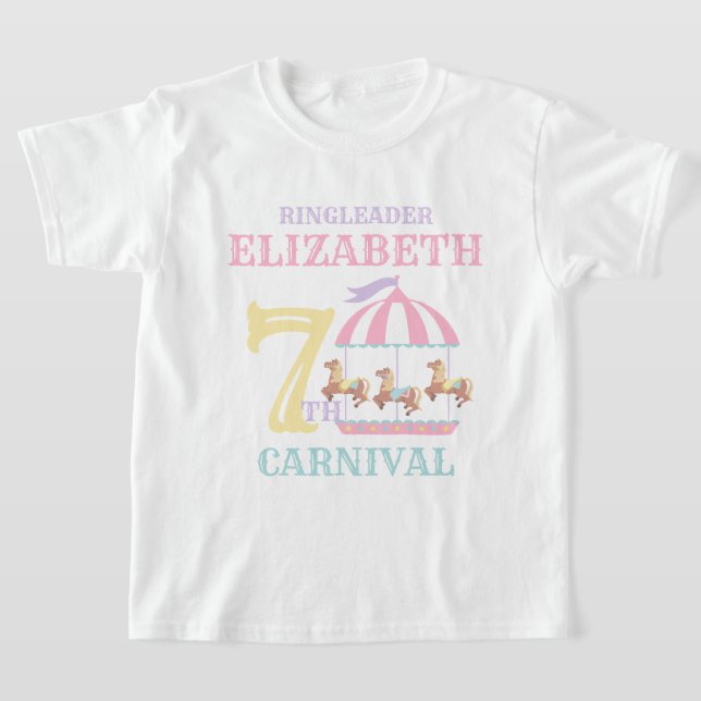 Karussell Karneval Geburtstag Shirt Pastell (Ablage )