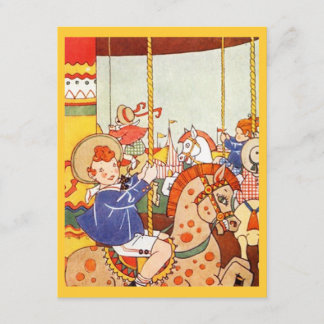 Karussell Merry-Go-Round-Party Geburtstagsinvestit Einladung