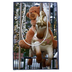Karussell mit Teddy Bear Mittlere Geschenktüte