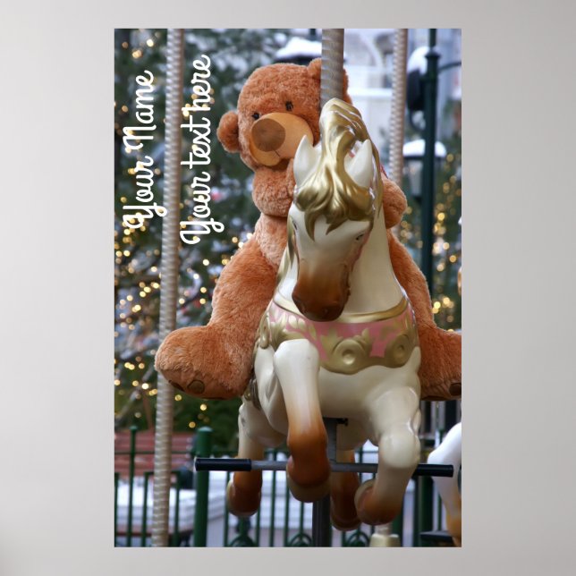 Karussell mit Teddy Bear Poster (Vorne)