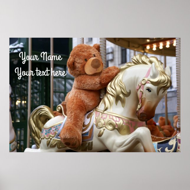 Karussell mit Teddy Bear Poster (Vorne)
