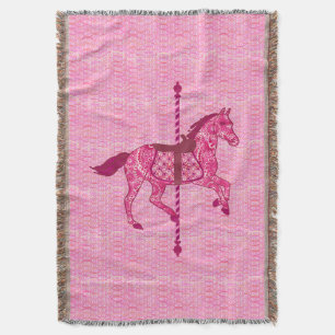 Karussell Pferd - Fuchsia Pink Decke