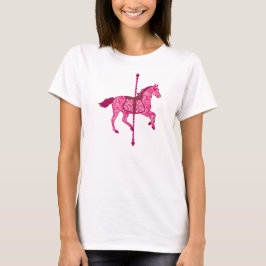 Karussell Pferd - Fuchsia Pink T-Shirt