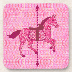 Karussell Pferd - Fuchsia Pink Untersetzer