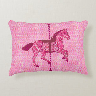 Karussell Pferd - Fuchsia Pink Zierkissen