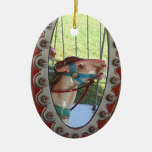 Karussell-Pferd in der Spiegel-Verzierung Keramikornament