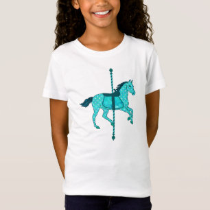 Karussell Pferd - Türkis und Aqua T-Shirt