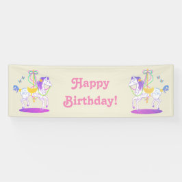 Karussell-Pferdegeburtstagsfahne Banner