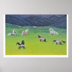 Karussell-Pferderuhestand Poster