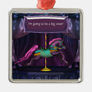 Karussell-Pony-große Schwester-Andenken Ornamnet Ornament Aus Metall
