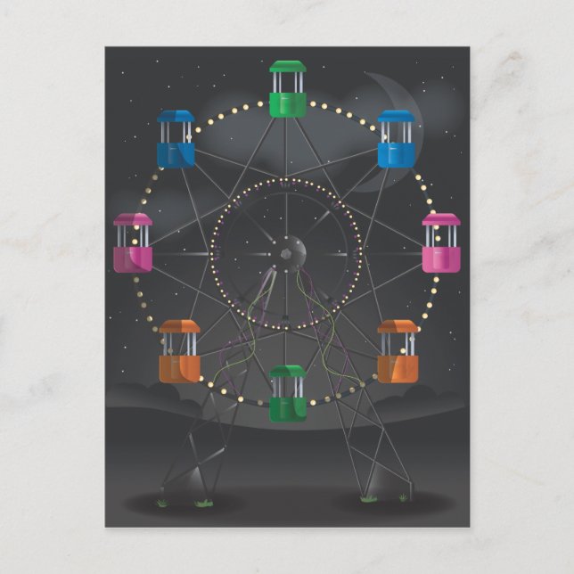 Karussell Postkarte (Vorderseite)