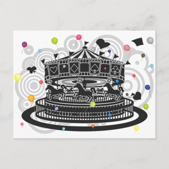 Karussell Postkarte (Vorderseite)
