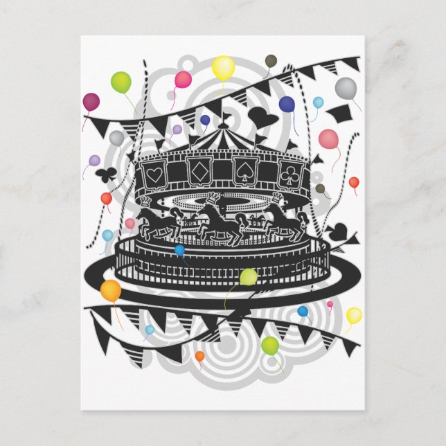 Karussell Postkarte (Vorderseite)