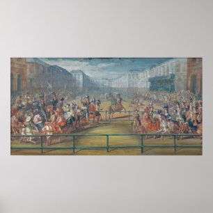 Karussell von Amazonas im Jahre 1682 Poster