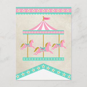 Karussell-Wimpel-Banner-Abstandshalter Postkarte
