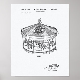 Karussellmechanismus 1965 Weißbuch über Patentkuns Poster