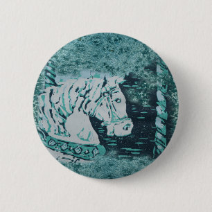 Karussellpferd Aquamarin Button