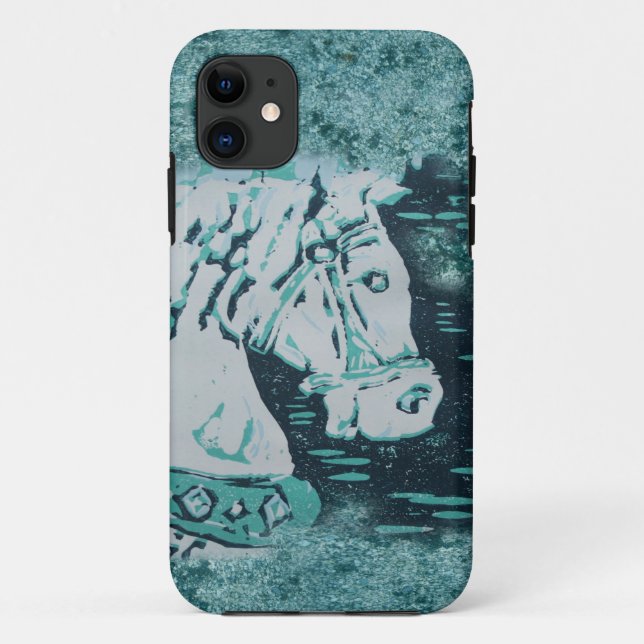 Karussellpferd Aquamarin Case-Mate iPhone Hülle (Rückseite)