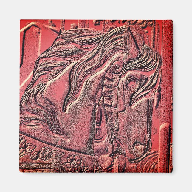 Karussellpferd Kunst  Magnet (Vorne)