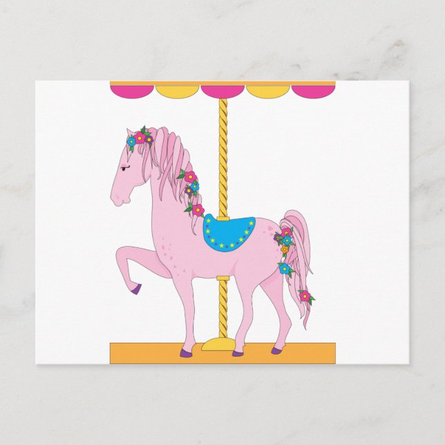 Karussellpferd Postkarte (Vorderseite)