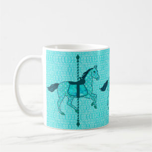 Karussellpferd - Türkis und Aqua Tasse