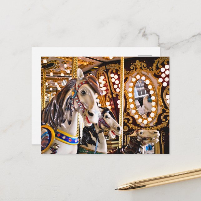 Karussellpostkarte Postkarte (Vorderseite/Rückseite Beispiel)