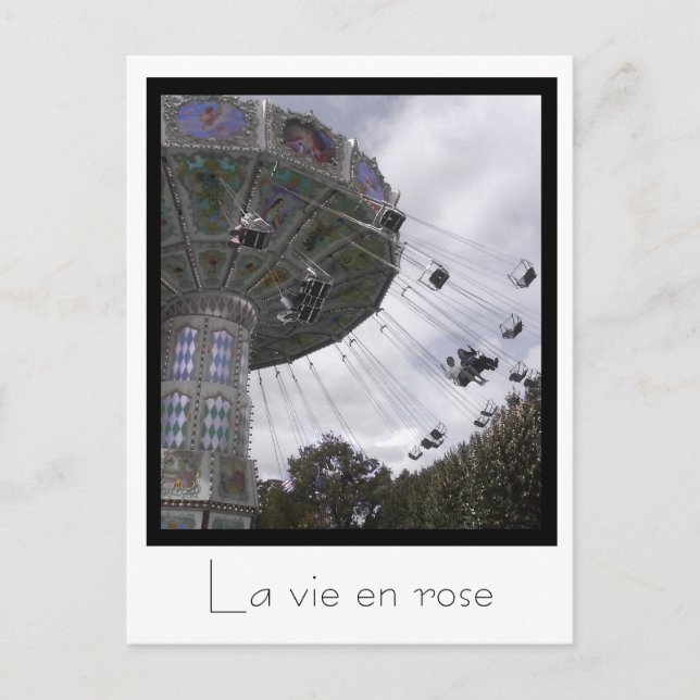Karussellschwung auf der Postkarte von Paris (Vorderseite)