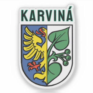 Karviná-Wappen, Tschechische Republik Aufkleber