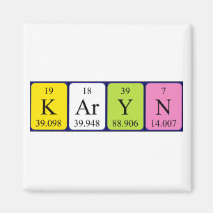 Karyn Periodensystem-Namenmagnet Magnet