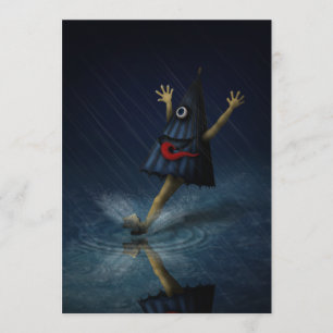 Kasa Obake Japanischer Regenschirm Ghost Rainy Day Einladung