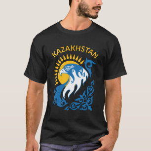 Kasachische Flagge der Republik Kasachstan T-Shirt