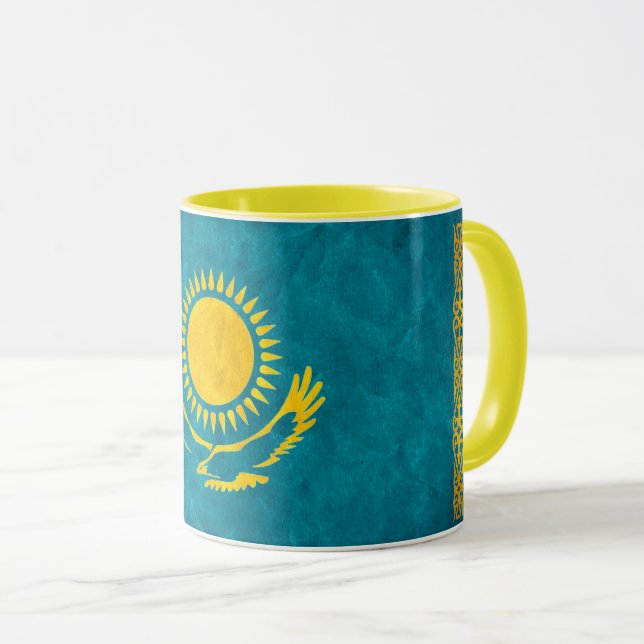 " Kasachstan: 1992/heute - Flaggen Design KAFFEE Tasse (VorderseiteRechts)