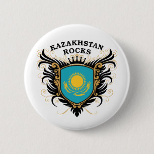 Kasachstan-Felsen Button