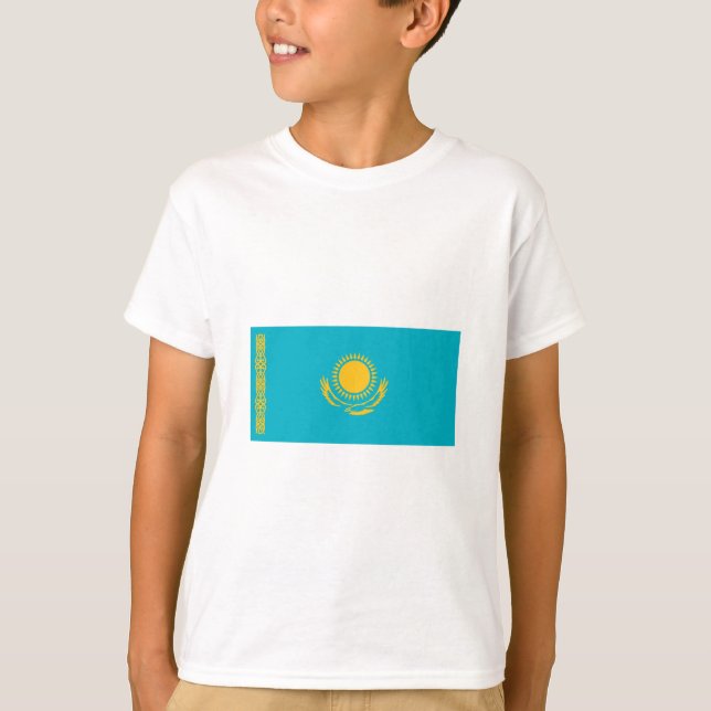 Kasachstan-FLAGGE International T-Shirt (Vorderseite)