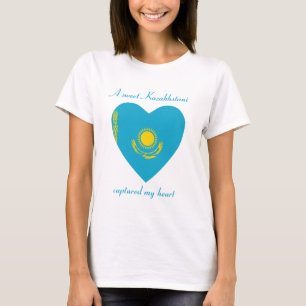 Kasachstan-Flagge Sweetheart T-Shirt