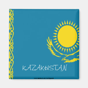 Kasachstan-Flaggenmagnet Magnet
