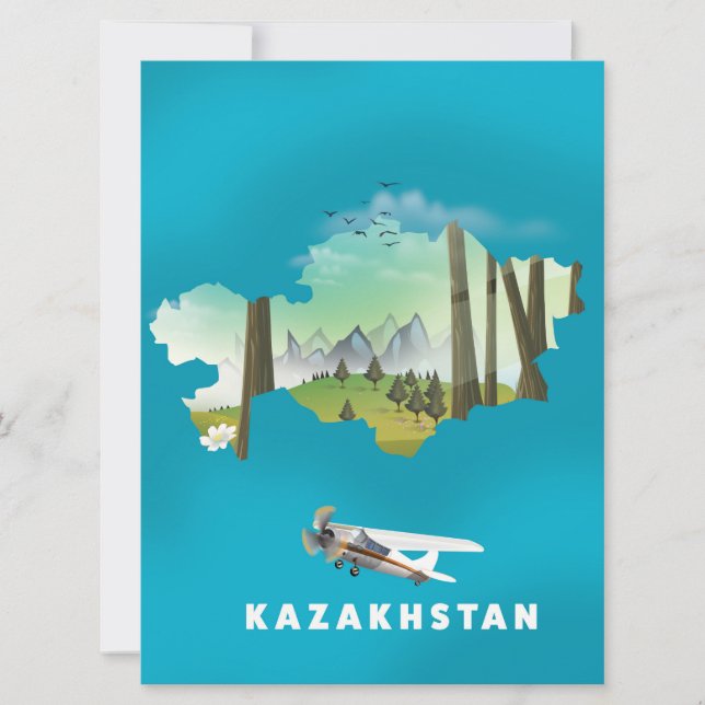 Kasachstan-Karte (Vorderseite)